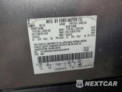 Zdjęcie 12 z 12 samochodu: 2017 FORD EXPLORER POLICE INTERCEPTOR VIN:1FM5K8AT6HGA63979 - miniatura