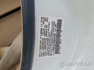 Zdjęcie 13 z 14 samochodu: 2006 HONDA ODYSSEY EXL VIN:5FNRL387X6B457099 - miniatura