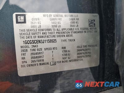 Zdjęcie 12 z 12 samochodu: 2018 CHEVROLET COLORADO LT VIN:1GCGSCEN3J1158925 - miniatura