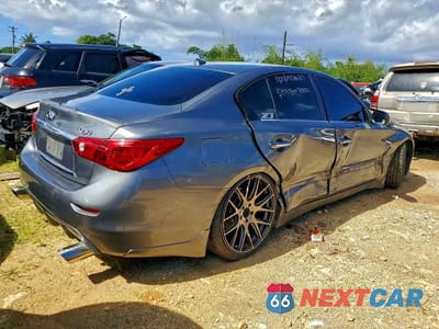 Trzecie zdjęcie samochodu z tyłu: 2014 INFINITY Q50 BASE VIN:JN1BV7AP9EM670714 - miniatura