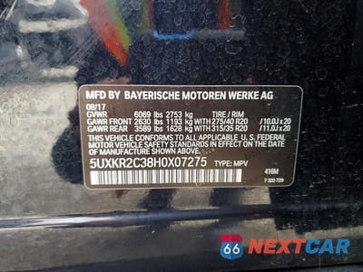 Zdjęcie 13 z 13 samochodu: 2017 BMW X5 SDRIVE35I VIN:5UXKR2C38H0X07275 - miniatura