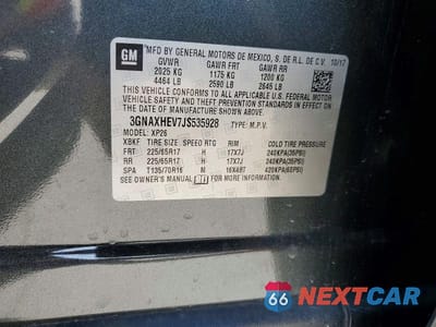 Zdjęcie 12 z 12 samochodu: 2018 CHEVROLET EQUINOX LS VIN:3GNAXHEV7JS535928 - miniatura
