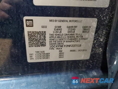 Zdjęcie 13 z 13 samochodu: 2022 CHEVROLET SILVERADO K2500 HEAVY DUTY LT VIN:1GC4YNEY2NF237518 - miniatura