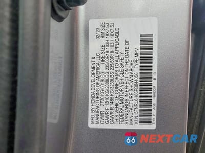 Zdjęcie 14 z 14 samochodu: 2023 HONDA ODYSSEY EXL VIN:5FNRL6H66PB044056 - miniatura