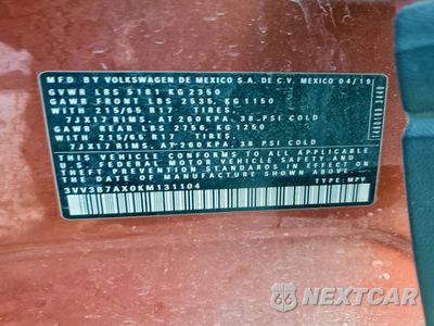 Zdjęcie 13 z 14 samochodu: 2019 VOLKSWAGEN TIGUAN SE VIN:3VV3B7AX0KM131104 - miniatura