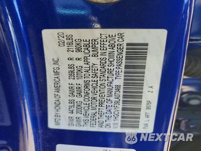 Zdjęcie 12 z 13 samochodu: 2020 HONDA ACCORD SPORT VIN:1HGCV1F39LA073468 - miniatura