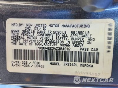 Zdjęcie 12 z 13 samochodu: 2010 TOYOTA COROLLA BASE VIN:1NXBU4EE0AZ384912 - miniatura