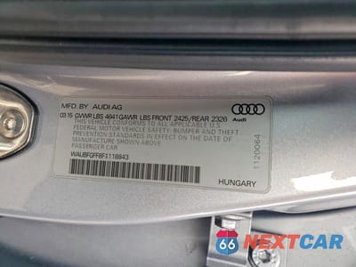 Zdjęcie 12 z 12 samochodu: 2015 AUDI S3 PREMIUM PLUS VIN:WAUBFGFF8F1118843 - miniatura