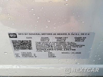 Zdjęcie 13 z 13 samochodu: 2022 CHEVROLET EQUINOX LT VIN:3GNAXKEV2NL135756 - miniatura