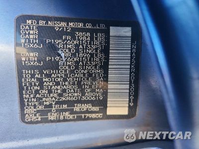 Zdjęcie 12 z 12 samochodu: 2013 NISSAN CUBE VIN:JN8AZ2KR6DT300619 - miniatura