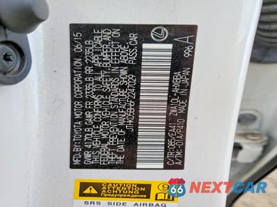 Zdjęcie 12 z 12 samochodu: 2015 LEXUS CT 200 VIN:JTHKD5BH6F2247029 - miniatura