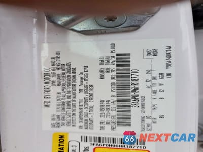 Zdjęcie 12 z 12 samochodu: 2017 FORD FUSION SE VIN:3FA6P0H96HR187710 - miniatura
