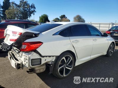 Trzecie zdjęcie samochodu z tyłu: 2018 HONDA ACCORD SPORT VIN:1HGCV1F36JA264584 - miniatura