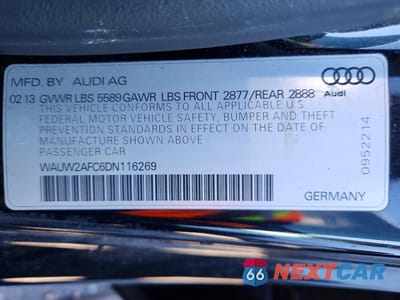 Zdjęcie 12 z 13 samochodu: 2013 AUDI S7 PREMIUM VIN:WAUW2AFC6DN116269 - miniatura