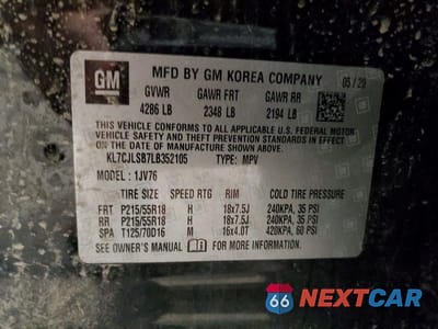 Zdjęcie 14 z 14 samochodu: 2020 CHEVROLET TRAX 1LT VIN:KL7CJLSB7LB352105 - miniatura
