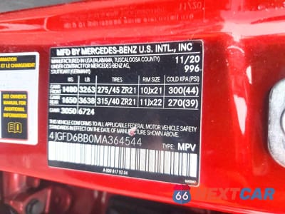 Zdjęcie 13 z 14 samochodu: 2021 MERCEDES-BENZ GLE COUPE AMG 53 4MATIC VIN:4JGFD6BB0MA364544 - miniatura