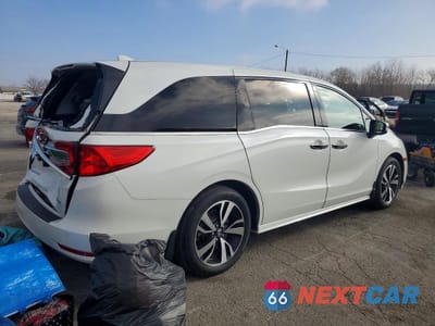 Trzecie zdjęcie samochodu z tyłu: 2020 HONDA ODYSSEY ELITE VIN:5FNRL6H94LB042441 - miniatura
