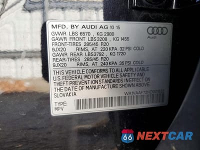 Zdjęcie 13 z 13 samochodu: 2017 AUDI Q7 PRESTIGE VIN:WA1VAAF72HD001632 - miniatura