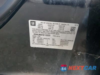 Zdjęcie 13 z 13 samochodu: 2016 CHEVROLET EQUINOX LS VIN:2GNALBEK7G1122233 - miniatura