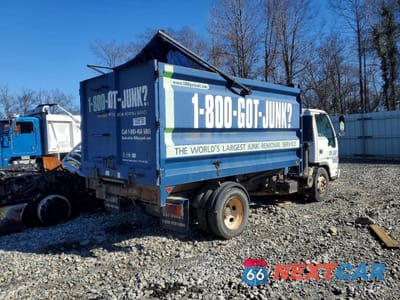 Czwarte zdjęcie samochodu z boku: 2007 ISUZU NPR REFUSE TRUCK VIN:4KLC4B1U17J805265 - miniatura