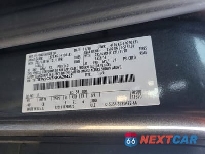Zdjęcie 13 z 14 samochodu: 2019 FORD TRANSIT T-350 UTILITY / SERVICE VAN VIN:1FTBW2CV7KKA28427 - miniatura