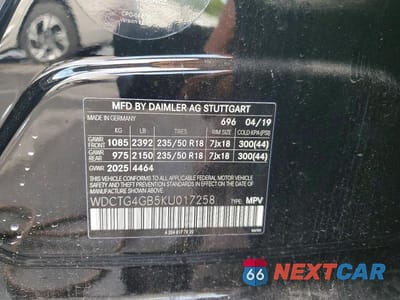 Zdjęcie 13 z 13 samochodu: 2019 MERCEDES-BENZ GLA 250 4MATIC VIN:WDCTG4GB5KU017258 - miniatura