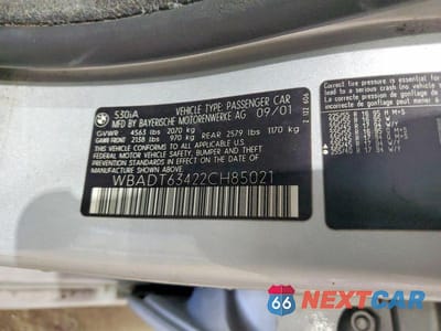 Zdjęcie 12 z 12 samochodu: 2002 BMW 530 I AUTOMATIC VIN:WBADT63422CH85021 - miniatura