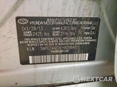 Zdjęcie 23 z 24 samochodu: 2014 HYUNDAI SONATA SE VIN:5NPEC4ACXEH839841 - miniatura
