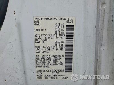 Zdjęcie 13 z 13 samochodu: 2020 NISSAN NV 2500 S VIN:1N6BF0LY2LN807598 - miniatura