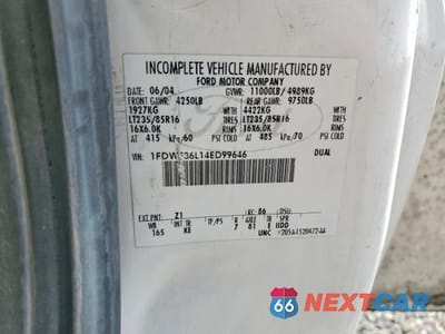 Zdjęcie 13 z 13 samochodu: 2004 FORD F350 SUPER DUTY VIN:1FDWF36L14ED99646 - miniatura