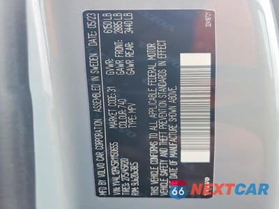 Zdjęcie 12 z 12 samochodu: 2024 VOLVO XC90 CORE VIN:YV4L12PK5R1150655 - miniatura