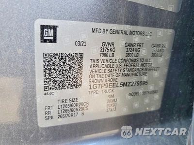Zdjęcie 12 z 12 samochodu: 2021 GMC SIERRA K1500 AT4 VIN:1GTP9EEL5MZ279595 - miniatura