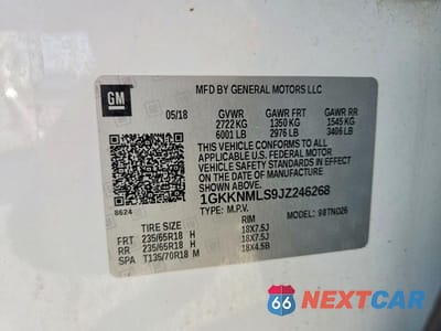 Zdjęcie 13 z 13 samochodu: 2018 GMC ACADIA SLT-1 VIN:1GKKNMLS9JZ246268 - miniatura