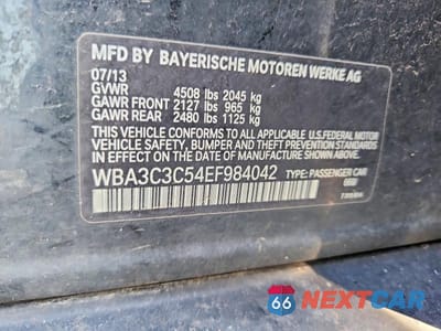 Zdjęcie 12 z 12 samochodu: 2014 BMW 320 VIN:WBA3C3C54EF984042 - miniatura