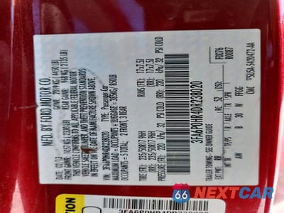 Zdjęcie 13 z 13 samochodu: 2013 FORD FUSION SE VIN:3FA6P0HR4DR238020 - miniatura