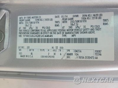 Zdjęcie 12 z 12 samochodu: 2014 FORD ESCAPE TITANIUM VIN:1FMCU0JX2EUC44645 - miniatura