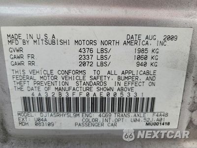 Zdjęcie 12 z 12 samochodu: 2010 MITSUBISHI GALANT ES VIN:4A32B3FF0AE005331 - miniatura