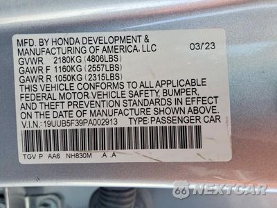 Zdjęcie 13 z 13 samochodu: 2023 ACURA TLX VIN:19UUB5F39PA002913 - miniatura