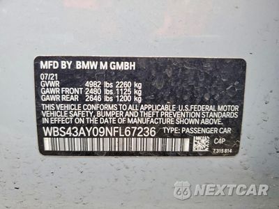 Zdjęcie 12 z 12 samochodu: 2022 BMW M3 COMPETITION VIN:WBS43AY09NFL67236 - miniatura