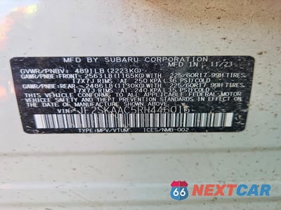 Zdjęcie 13 z 13 samochodu: 2024 SUBARU FORESTER VIN:JF2SKAAC5RH446016 - miniatura