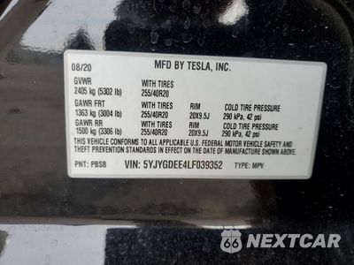 Zdjęcie 13 z 13 samochodu: 2020 TESLA MODEL Y VIN:5YJYGDEE4LF039352 - miniatura