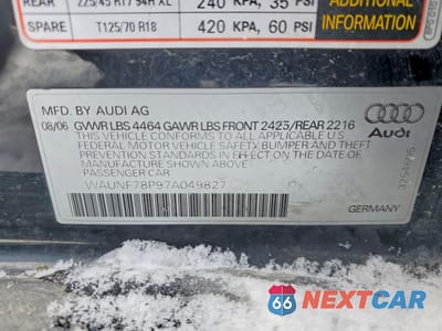 Zdjęcie 12 z 12 samochodu: 2007 AUDI A3 2.0 PREMIUM VIN:WAUNF78P97A049827 - miniatura