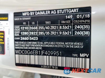 Zdjęcie 13 z 13 samochodu: 2018 MERCEDES-BENZ GLC 43 4MATIC AMG VIN:WDC0G6EB1JF409951 - miniatura
