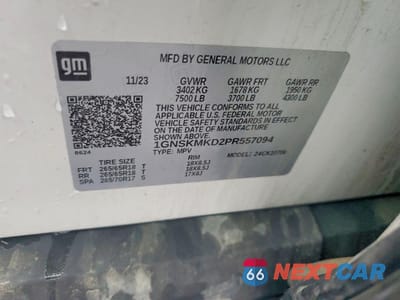 Zdjęcie 14 z 14 samochodu: 2023 CHEVROLET TAHOE K1500 LS VIN:1GNSKMKD2PR557094 - miniatura