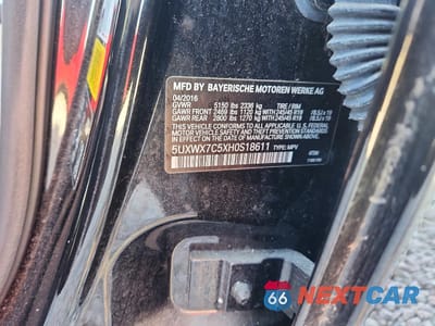 Zdjęcie 12 z 12 samochodu: 2017 BMW X3 XDRIVE35I VIN:5UXWX7C5XH0S18611 - miniatura