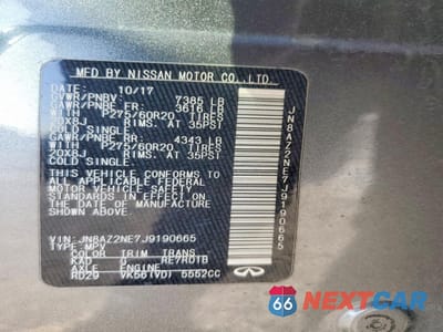 Zdjęcie 13 z 13 samochodu: 2018 INFINITI QX80 BASE VIN:JN8AZ2NE7J9190665 - miniatura