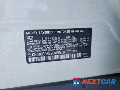 Zdjęcie 12 z 12 samochodu: 2020 BMW X5 XDRIVE40I VIN:5UXCR6C08L9B49579 - miniatura