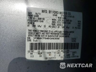 Zdjęcie 13 z 14 samochodu: 2011 FORD EXPLORER LIMITED VIN:1FMHK7F84BGA83098 - miniatura