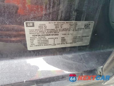 Zdjęcie 13 z 13 samochodu: 2016 CHEVROLET SUBURBAN K1500 LTZ VIN:1GNSKJKC6GR101203 - miniatura