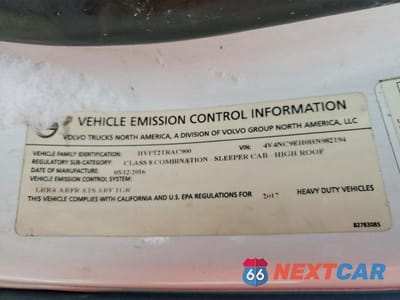 Zdjęcie 10 z 10 samochodu: 2017 VOLVO VNL SEMI TRUCK VIN:4V4NC9EH0HN982194 - miniatura